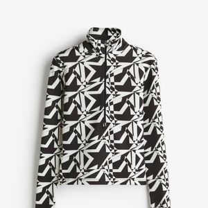 H&M Monochrome Geometric Top